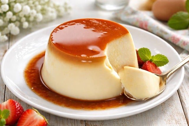 Flan casero con crema — receta argentina